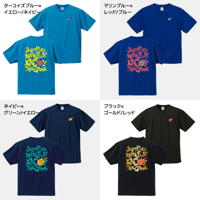 バスケットボール Tシャツ 練習着 半袖 2024 新作 バックプリント BA24